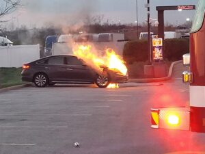Fire Department Responds to Monee Car Fire